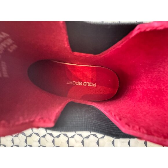 Polo Sport Ralph Lauren Red Rain Boots Size 7B Womens Slip-On Waterproof Chelsea - Picture 7 of 9